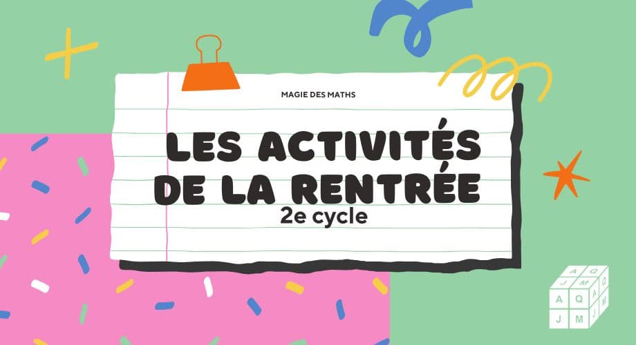 Les activités de la rentrée -3e cycle
